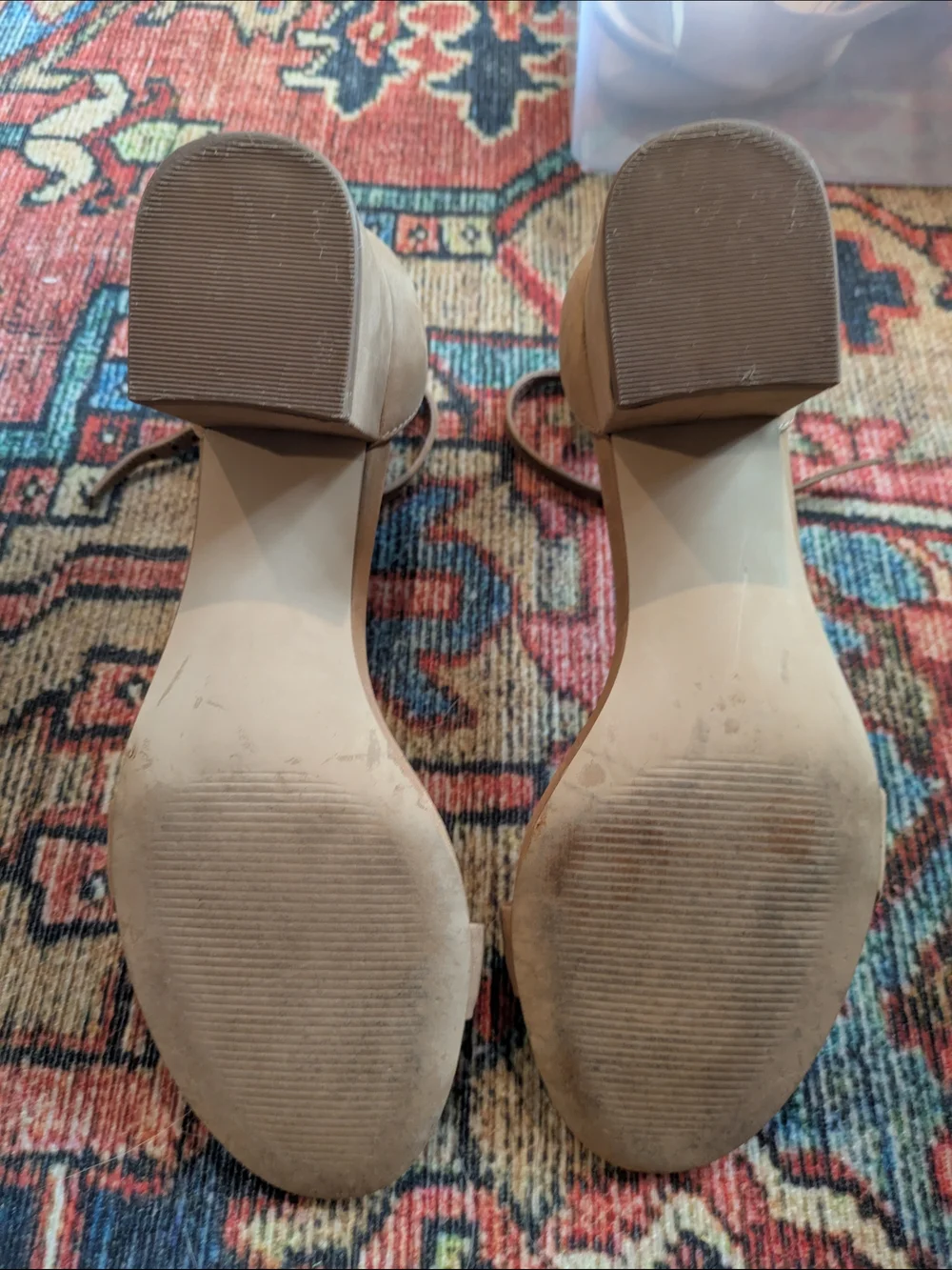 Steve Madden Tan Suede Block Heel Sandals